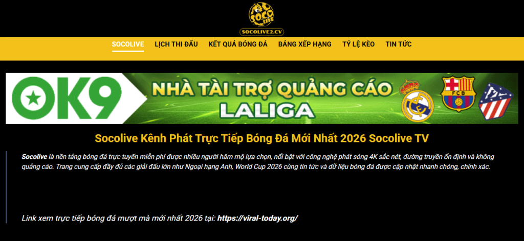 Review Socolive 2026: Giao diện mượt, link xem bóng đá nét căng cho anh em - Aovbuilds image 125 - Aovbuilds